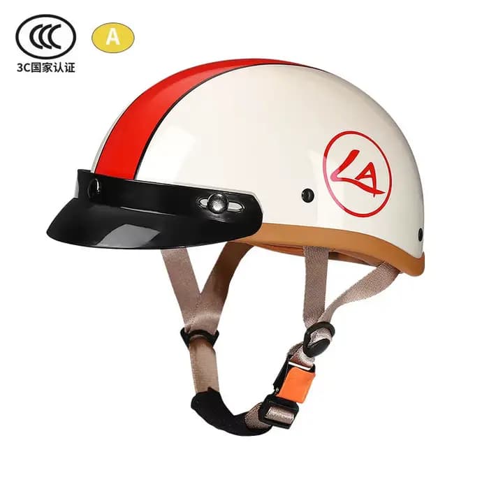 Casque de moto rétro demi-ouvert