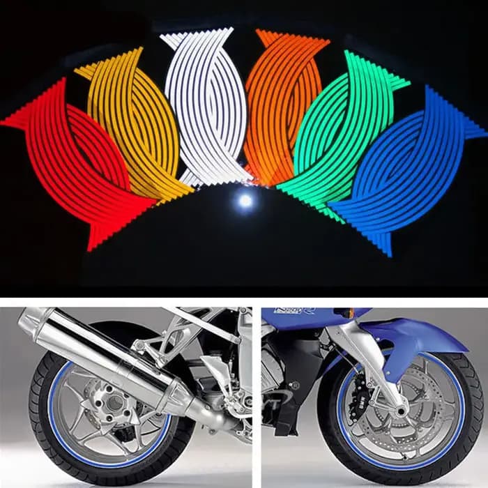 Bandes autocollantes pour roues de moto, autocollants réfléchissants pour jante, bandes de Protectio