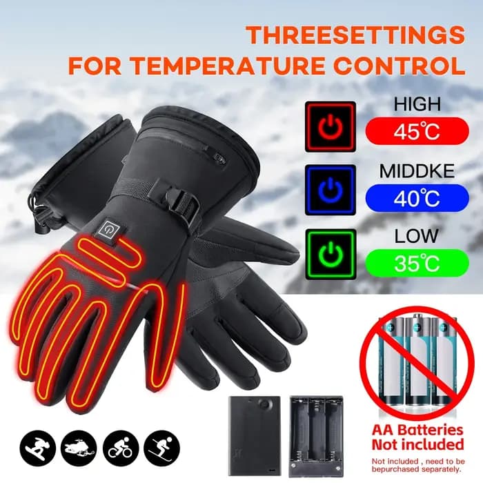 Gants chauffants pour femmes et hommes, chauffe-mains à chauffage rapide, gants d'hiver pour motoneige, camping, cyclisme, ski, randonnée, travail