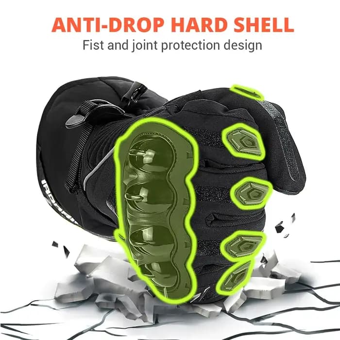 Gants de Moto d'hiver imperméables Gant Moto chaud hommes doigt complet Moto gants écran tactile Gua