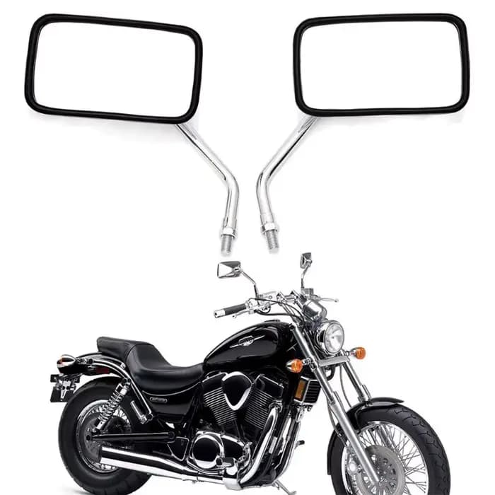 Rétroviseurs chromés classiques pour moto, 10MM, pour Honda Rebel 250 Magna 750