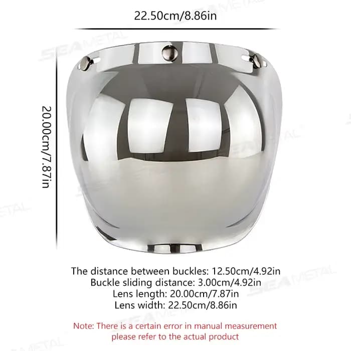 BLALION Casque de moto Visière de protection à bulles Anti-buée