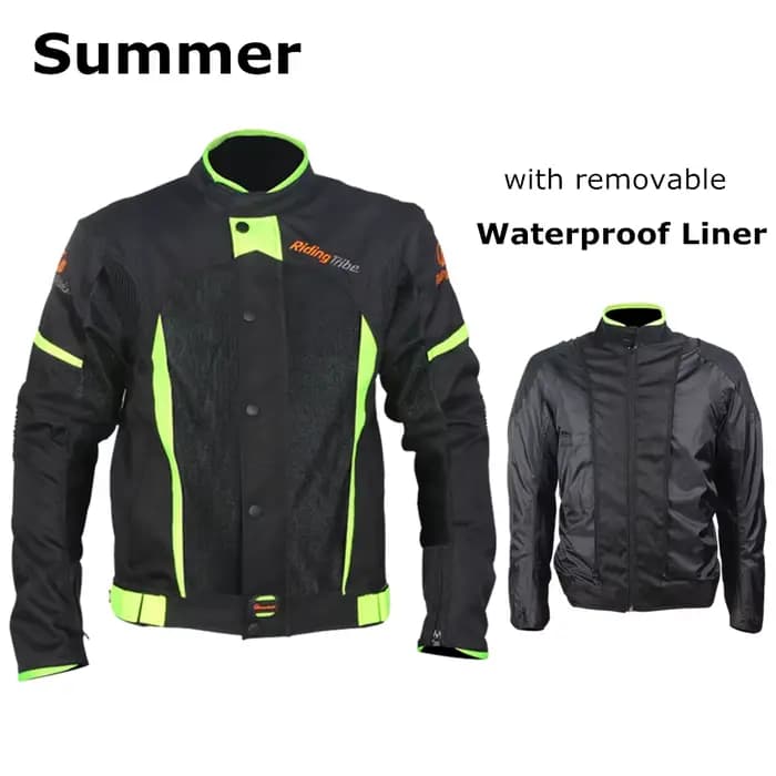 Veste de moto d'été imperméable et respirante, armure de protection pour moto, manteau d'équitation