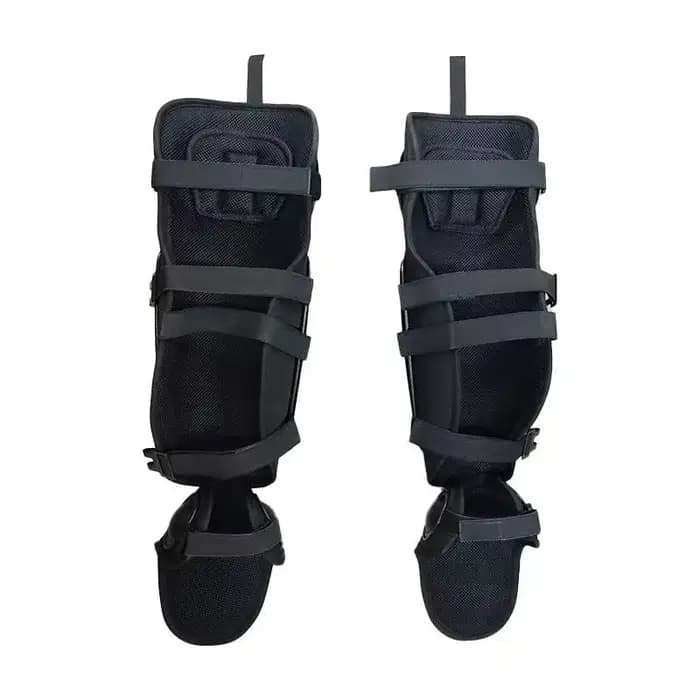 Protections d'armure de jambe tactiques, combinaisons d'armure de Protection des jambes, fournitures de costumes anti-émeute, équipement de protection complet des jambes et des genouillères