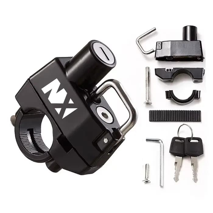 Nouveau Verrou de Casque CNC pour Moto HONDA NX400 NX500 NX 400 500 2024-2026 Antivol Antirouille Dispositif de