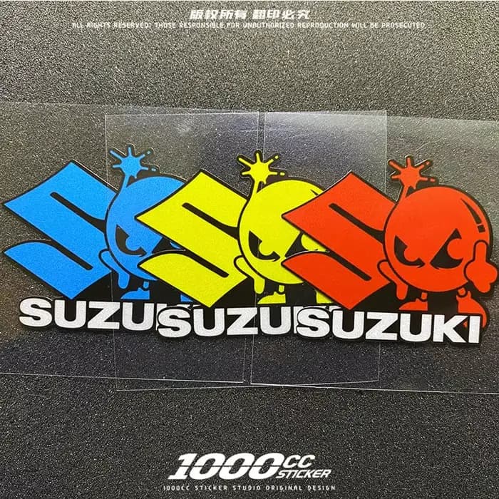 Autocollant décoratif personnalisé et amusant pour moto Suzuki
