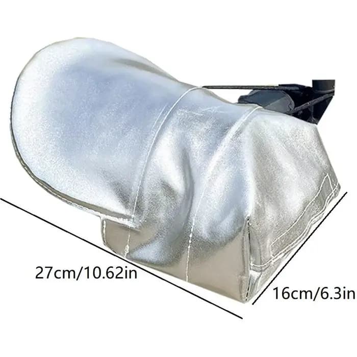 Gants de guidon de scooter en cuir argenté