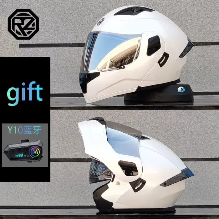 Casque modulaire de moto de secousse avec des écouteurs de Bluetooth