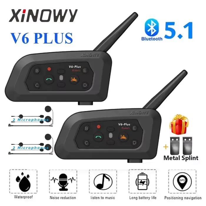 XINOWY V6 Plus Moto Casque Bluetooth