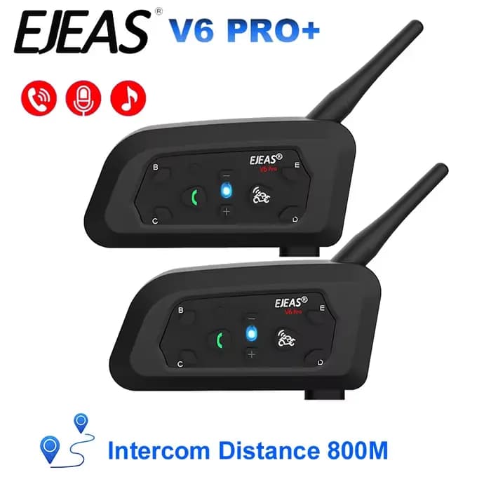 EJEAS V6 PRO + Bluetooth casque de moto Interphone