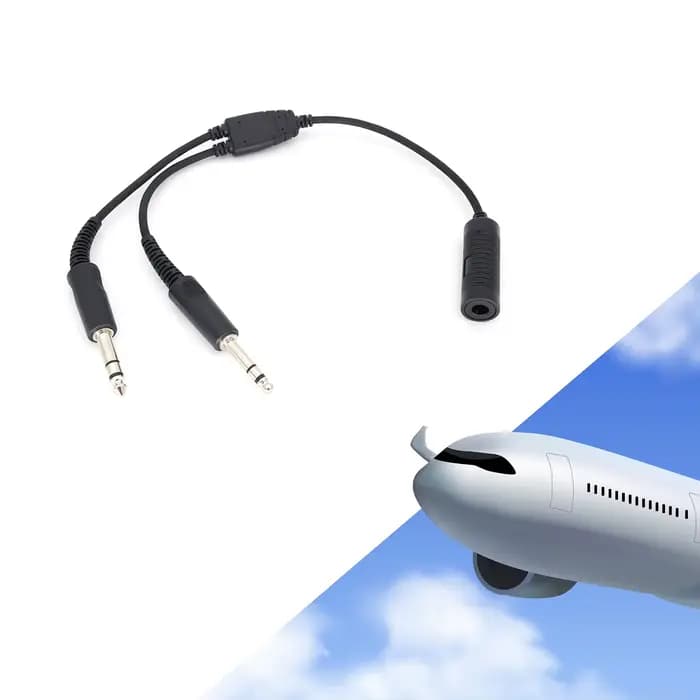 Adaptateur casque double usage | 7,1 mm-PJ068/PJ055 | Économisez de transporter des casques supplémentaires | Avion Airbus vers GA