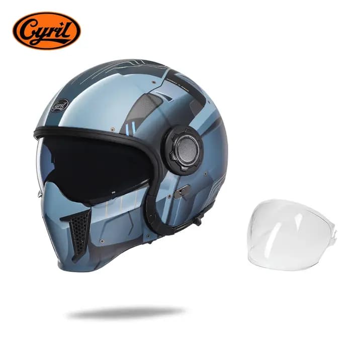 Casque de moto modulaire à double visière