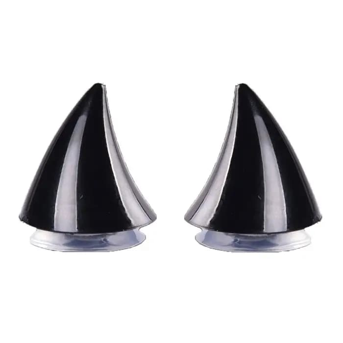 2 pièces casque de Moto coin mignon corne en caoutchouc décoration Motocross intégral hors route