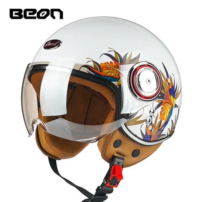 BEON B-110 casque de Moto rétro demi-casque pour véhicules électriques Locomotive accessoires de Moto Casco Para Moto