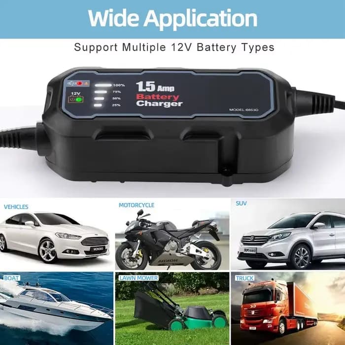 Chargeur de batterie de moto 12V, 1500mA, étanche, automatique, outil de charge de batterie, entreti