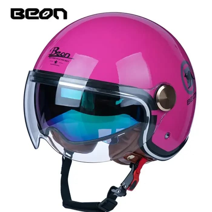Casque de moto BEON à double lentille