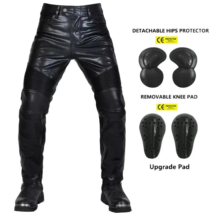 Pantalon de course de Motocross en cuir PU pour hommes