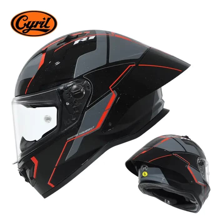 Casque de moto intégral rétro casques légers de motocross avec visières magnétiques