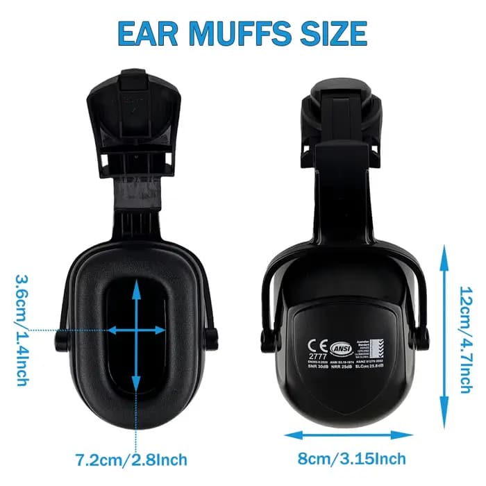 Protège-oreilles montés sur casque CE ANSI AS/NZS SNR 30dB NRR 25dB