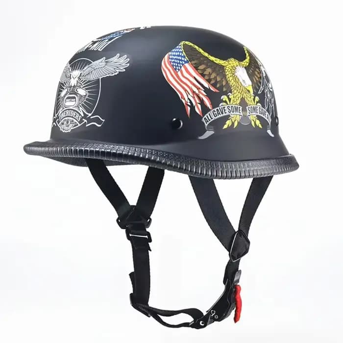 Nouveau casque de moto approuvé DOT demi-visage Vintage rétro allemand Protection de sécurité nouvel été unisexe casquettes de route casques