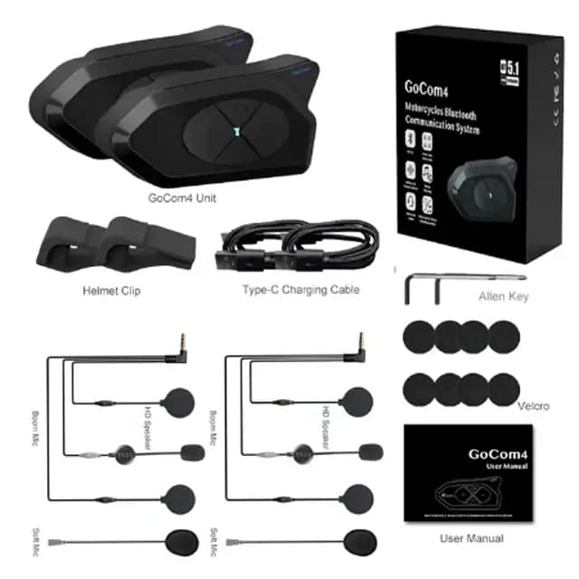 Oreillette Bluetooth GOCOM4 pour moto