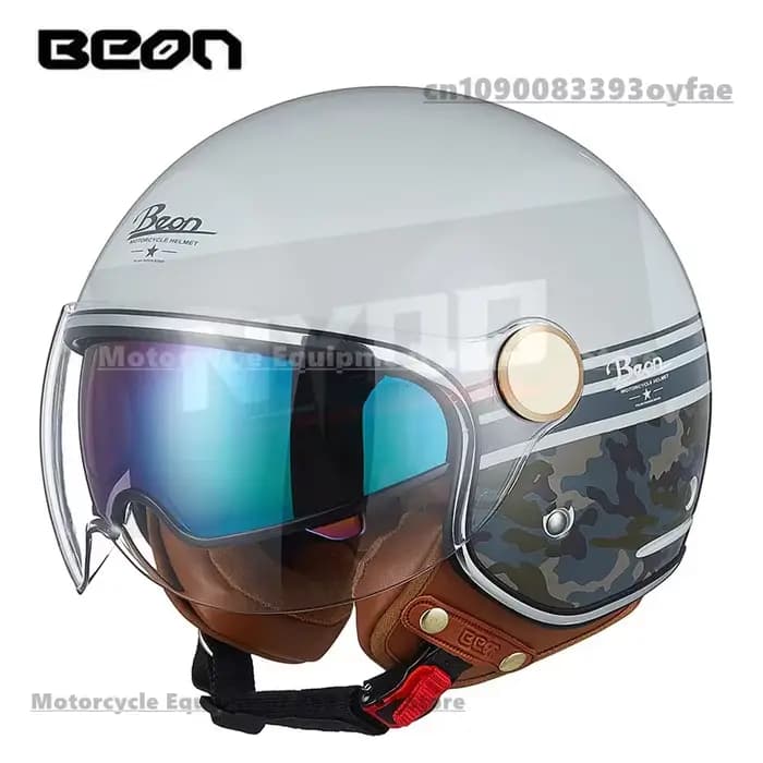 Casque de moto BEON à double lentille