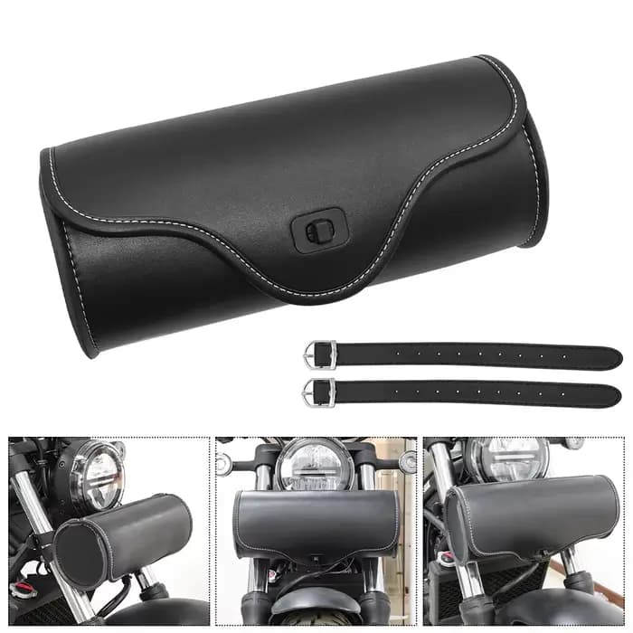 Boîte à outils pour moto, sac arrière pour véhicule électrique, sac suspendu pour vélo, sac avant rétro, sacoche universelle en cuir étanche