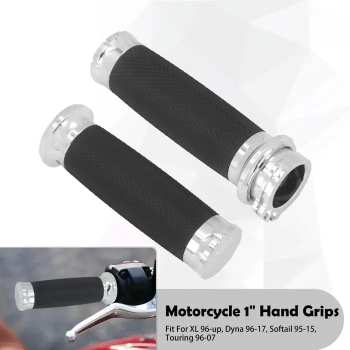 Poignées de moto 1 '', guidon chromé de 25mm