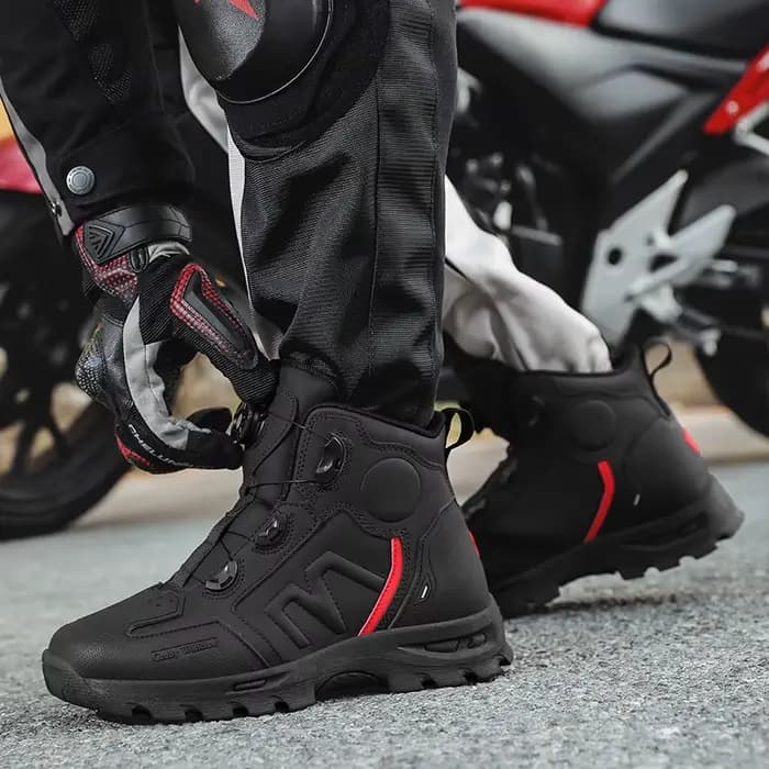 Bottes de moto imperméables pour hommes
