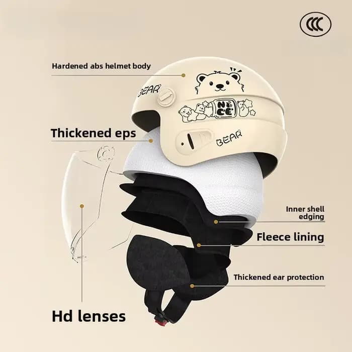 Nouveau casque de moto classique rétro Scooter demi-casques ultraléger