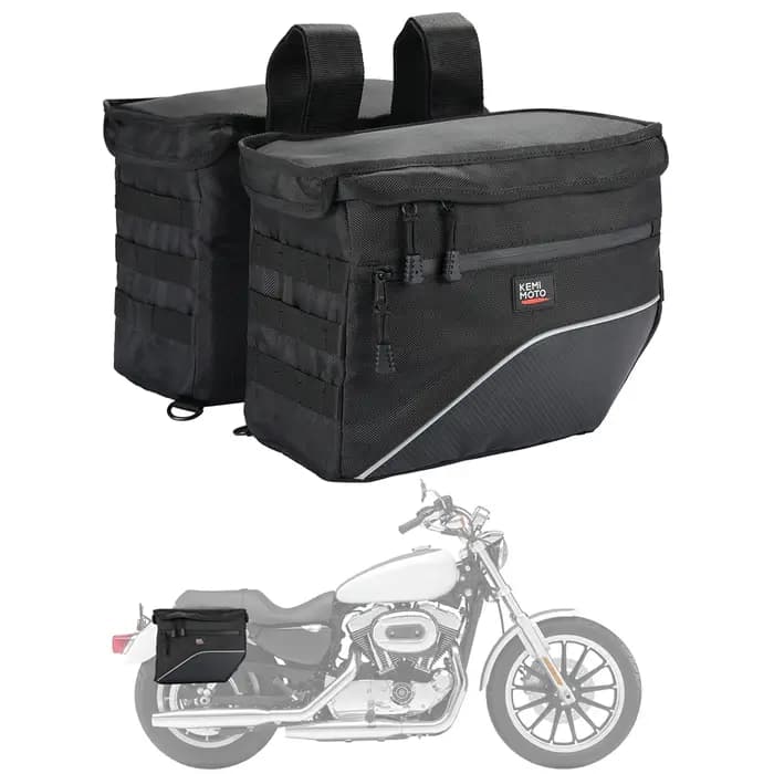 Sacs de selle de moto 26L en toile