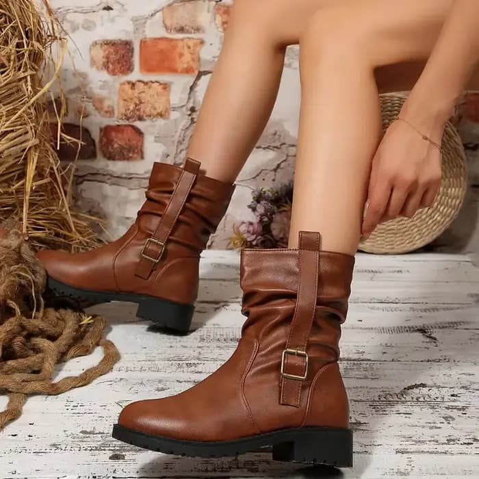 Bottes de moto de Style rétro pour femmes