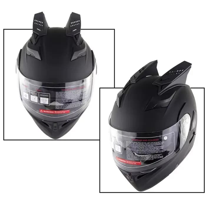 Cornes d'oreille de casque de moto, 2 pièces, Punk, Scooter, livraison directe
