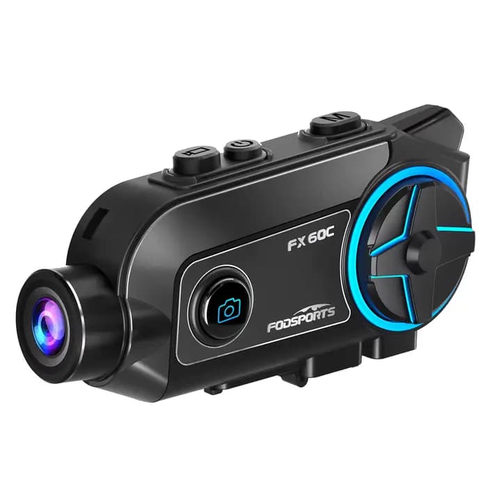 Intercom pour moto Fodsports FX60C, caméra HD 4K, casque Bluetooth 10 voies, intercomunicador moto,