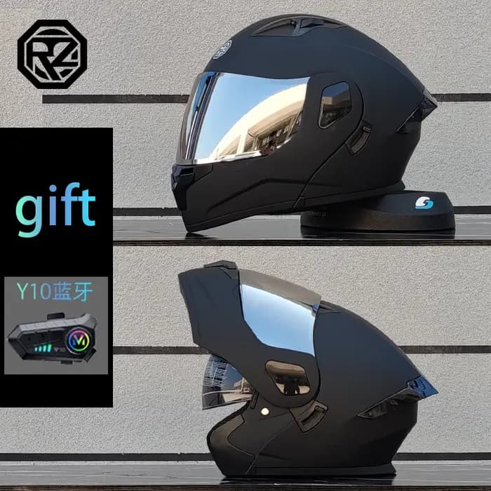 Casque modulaire de moto de secousse avec des écouteurs de Bluetooth