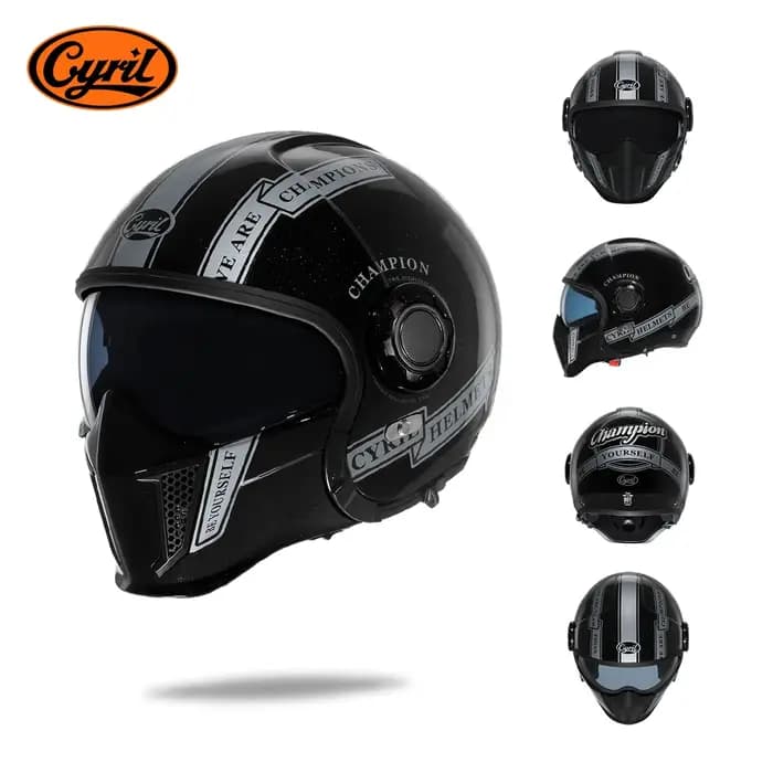Casques de moto intégraux avec visières rétractables