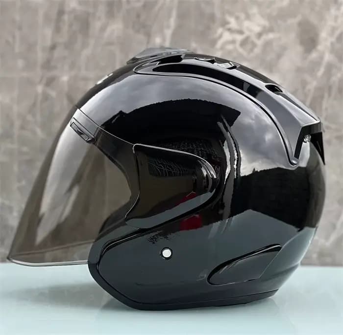 Ram4 nouveau design demi-casque hommes et femmes moto tout-terrain casque d'été noir brillant course montagne croix Casco Capacete