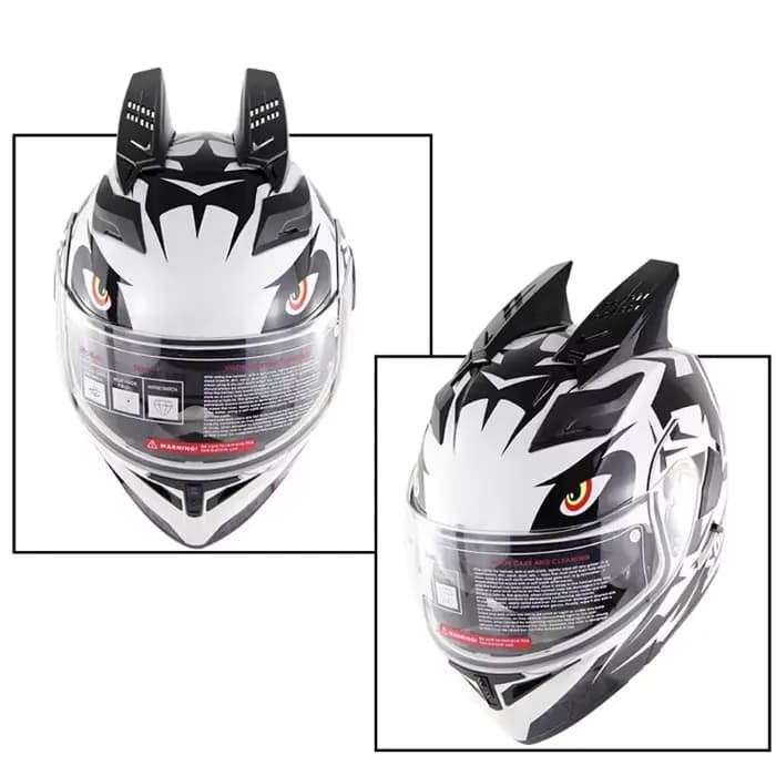 Cornes d'oreille de casque de moto, 2 pièces, Punk, Scooter, livraison directe