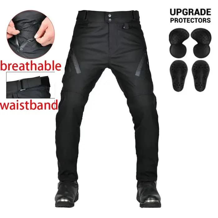Pantalon de moto imperméable toutes saisons avec bandes réfléchissantes