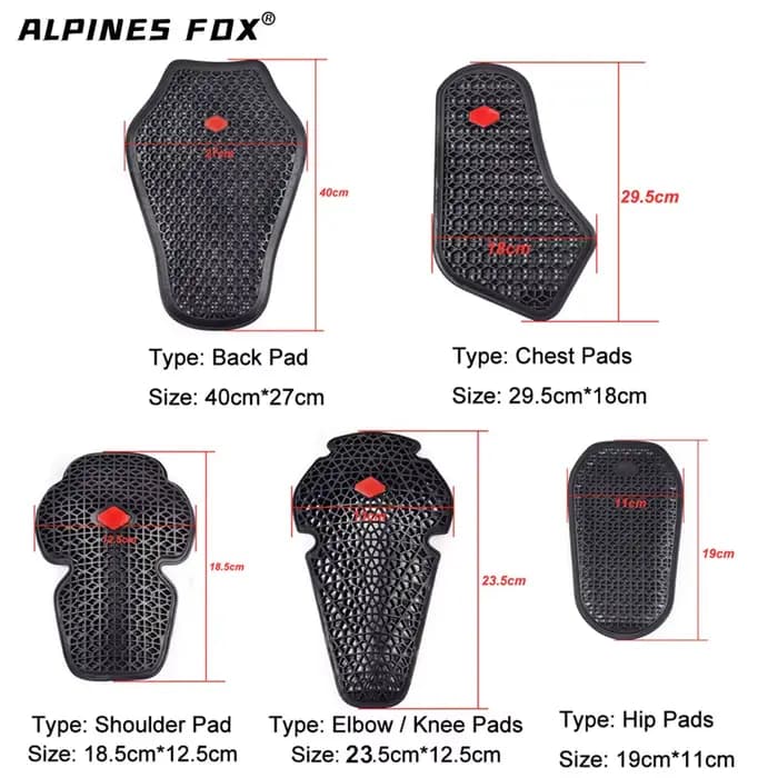 Coussinet de protection universel pour moto, approuvé CE, épaule, coude, dos, coussinets de poitrine