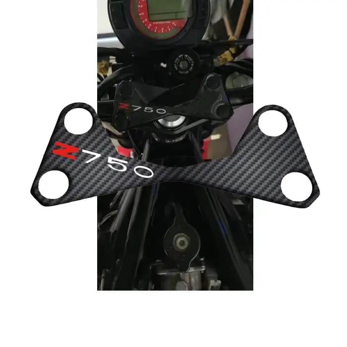 Autocollant 3D en Fibre de Carbone Étanche pour Moto Kawasaki Z750 Z 750, Tampon Protecteur de Carbu