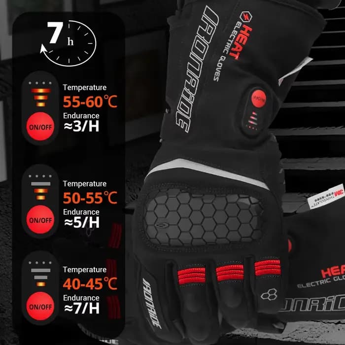 Gants chauffants étanches pour moto