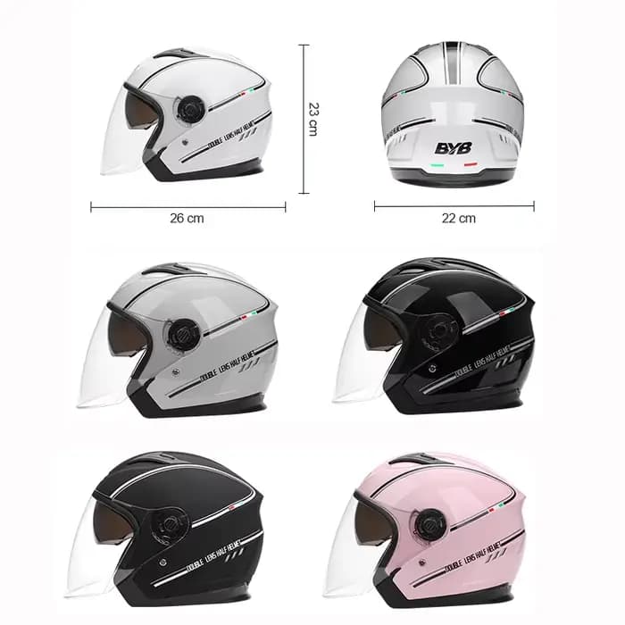 Casque ouvert rétro, demi-casque