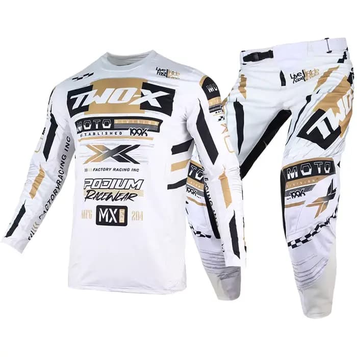 Ensemble d'équipement de course de Motocross, maillot/pantalon, combinaison de vélo tout-terrain MX