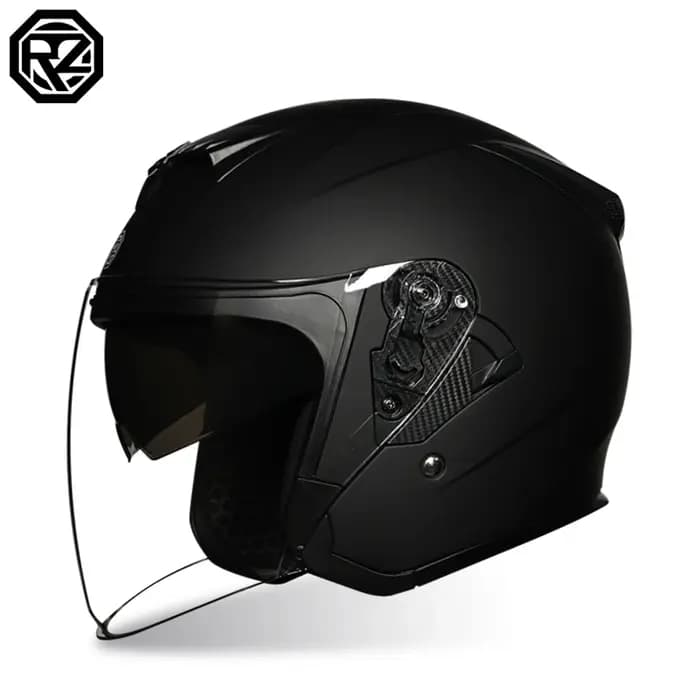 Casque de moto avec visière solaire intégrée, casque de scooter semi-couvert, homologué DOT pour hommes et femmes