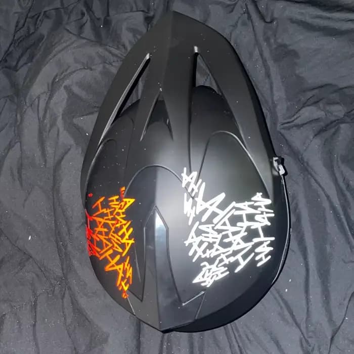XY – autocollant de casque de moto drôle, Type réfléchissant, vinyle imperméable, 12cm x 11cm