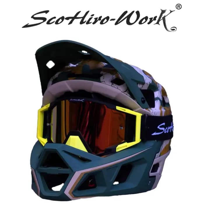 Casque intégral vtt descente Sports de plein air Motocross course