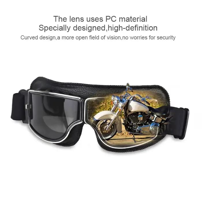 Lunettes de casque rétro pour moto