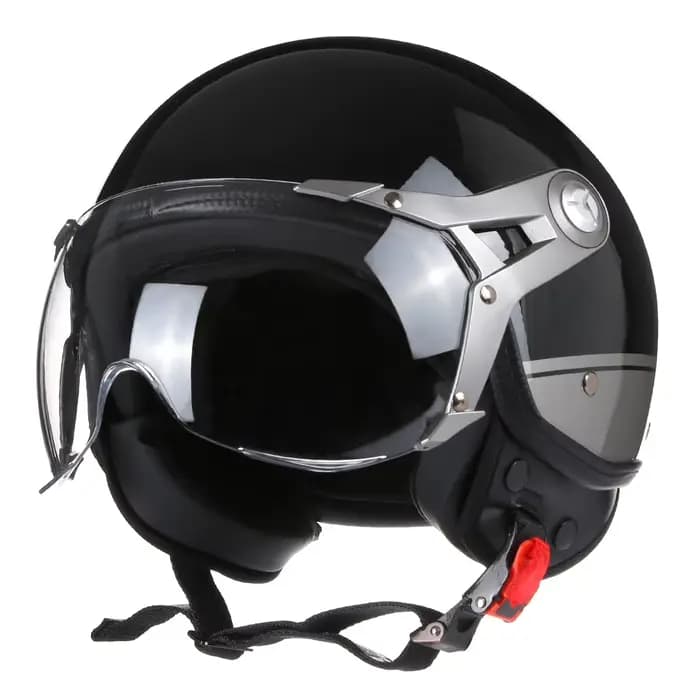 NOUVEAU 2024 Casque Moto Vintage Jet Unisexe Certifié DOT 3/4