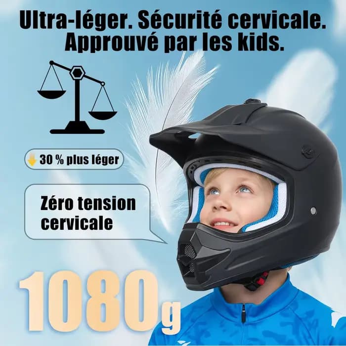 Casque enfant motocross garçons et filles